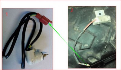 Branchement du fil VERT entre le Starter Automatique et la résistance de Stater.JPG